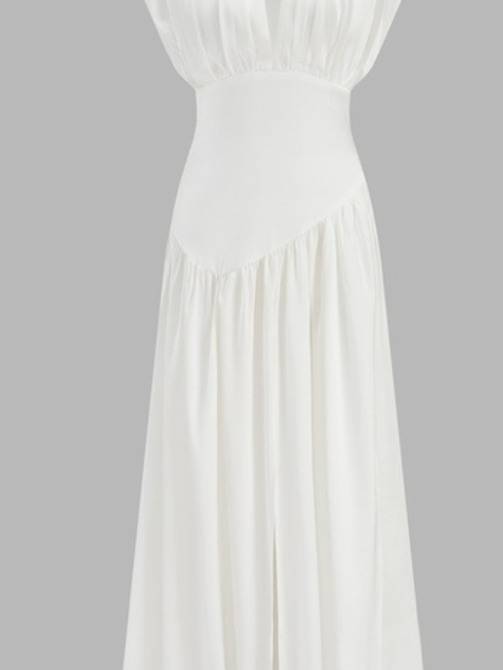 Commense White Plunging V-Neck Maxi Dress - Picture 2 of 4